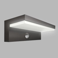 MENZENIO LED 9W  IP54 SENZOR PIR 160° Nástěnné venkovní svítidlo, senzor PIR, záběr 160°, dosah 3m, čas sepnutí 10s-10min, hliník, černá, difuzor plast opál, LED 9W, 540lm, CCT přepín teplota teplá 3000K/neutrální 4000K, Ra85, 230V, IP54, rozměry 200x85x85mm