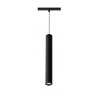 DALKO 10W DALI Závěsné bodové svítidlo do 3F lišty, těleso hliník, povrch černá, LED 10W, 800lm, teplá 3000K/neutrální 4000K, stmív. DALI, 48V, IP20, tř.1, rozměry d=50mm, h=400mm, závěsný kabel l=2000mm, lze zkrátit.