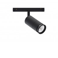 GELEN ZOOM 10W Bodové svítidlo do magnetického systému, nastav. směr svícení, těleso kov, povrch černá/bílá, LED 10W, 800lm, teplá 3000K/neutrální 4000K, stmív. DALI, nast. vyzař. úhel 15°-60°, 48V, IP20, rozměry d=55mm, h=120mm.