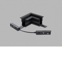 KASEL CTH90 48V Rohová L spojka 90°, horizontální odbočení, vestavného magnetického systému, materiál hliník, povrch černá/bílá, stmívání DALI, 48V, rozměry 135x135mm.