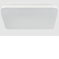 BACHE SQ 18W IP54 HF senzor Stropní svítidlo, HF senzor pohybu, záběr 360°, dosah 8m, čas 90s, plast bílá, dif plast opál, LED 18W, teplá 3000K/1900lm, neutrální 4000K/2000lm, IP54, tř.2, rozměry 220x220x51mm.