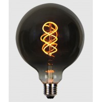 LED žárovka 4W E27 FILAMENT Světelný zdroj, žárovka, tvar hruškový, sklo zlaté/černé, LED 4W, E27, 210lm, teplá 1800K, Ra80, 230V, životnost 50.000 hod, IP20, d=125mm.