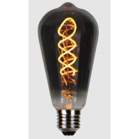 LED žárovka 4W E27 Světelný zdroj, retro žárovka, sklo zlaté/černé/čiré, LED 4W, E27, teplá 1800K, Ra80, 230V, životnost 50.000 hod, IP20, d=64mm.