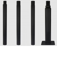 SUKIES stožár v=3, v=4m Stožár pro parkové, nebo veřejné osvětlení, těleso ocel, povrch černá, nebo galvanizovaný, rozměry l=3m/4m, průměr konce pro svítidla d=60mm, základna 255x255x10mm, rozteč kotvících šroubů 160x160mm