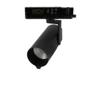 AITrackSpot 35W, CCT 2700K-6500K, RGB Bodové svítidlo, hliník, černá, LED 35W, AI nast CCT teplá 2700K-denní 6500K, Ra98, RGB, vyzař úhel 24°/36°/50°, 230V, IP20, rozměry d=80mm, l=181mm, do 3F lišty Nordic Aluminium