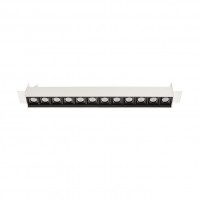 CELLULAR LED 12 FRAMELESS Stropní, podhledové, bodové, bezrámečkové, svítidlo, těleso kov, povrch bílá, komínek bílá, nebo černá, LED 27W, teplá 2700K, nebo 3000K, vyzař. úhel 15°/34°/50, Ra90, 700mA, UGR<13, IP20, rozměry 322x36x50mm
