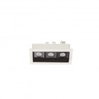 CELLULAR LED 3 Stropní, podhledové, bodové, svítidlo, těleso kov, povrch bílá, komínek bílá, nebo černá, LED 7W, teplá 2700K, nebo 3000K, vyzař. úhel 15°/34°/50, Ra90, 700mA, UGR<13, IP20, rozměry 94x46x50mm