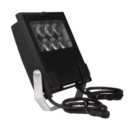 MACHAC 59W RGB IP67 Venkovní svítidlo, reflektor, nastav. směr svícení, těleso kov, černá, krycí sklo čiré, LED 59W, teplá 3000K/neutrální 4000K, RGBW, DMX-RDM, vyzař. úhel 12°/24°/eliptický 44°/60° nebo 60° dle typu, Ra80, 230V, IP67, 292x300x75mm.