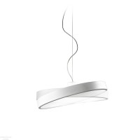 MOVE LED závěsná Závěsné svítidlo, nastavitelný sklon +-10°, těleso kov, povrch bílá, nebo černá, difuzor plast opál, LED 29W, teplá bílá 3000K, 3731lm, 230V, IP20, d=540mm, h=160mm, lankový závěs l=2000mm, mze zkráti