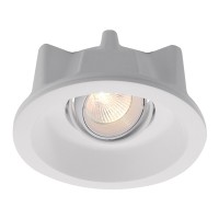 PELTATUM GU5,3 50W KRUH Vestavné stropní svítidlo, výklopné +-45°, materiál sádra, povrch bílá, pro žárovku 1x50W, GU5,3, 12V, IP20, tř.3, rozměry d=155mm, h=60mm