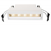 DAPHNE Podhledové buňkové svítidlo, těleso hliník, rámeček bílá mat, LED 10W/700lm, 20W/1120lm, teplá 3000K, stmívatelná, IP20, rozměry dle typu.
