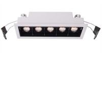 WELL DONE FRAME LED 10W Stropní, vestavné, bodové, svítidlo, těleso hliník, rámeček bílá, komínek černá, LED 10W celkem, teplá 2900K, 1545lm, vyzař. úh. 45° Ra80, 700mA, tř.3, rozměry 137x44x52mm, stř. životnost 30.000 hod