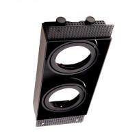 NOWA rám IVRE, 2x31W Podhledové bezrámečkové bodové svítidlo, do sádrokartonu, materiál kov, povrch bílá, nebo černá, pro LED modul 2x31W,  rozměry 305x178x128mm