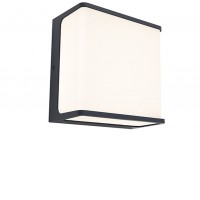 DOBI WL SQ 19,1W, IP54 Nástěnné venkovní svítidlo, těleso hliník, povrch tmavě šedá, difuzor plast opál, LED 19,1W, 1500lm, neutrální 4000K, Ra80, 230V, IP54, tř.1, rozměry 150x150x80mm.