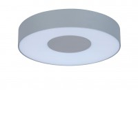 BULOS Stropní venkovní svítidlo, těleso hliník, povrch šedá, difuzor plast opál, LED 16,5W, 950lm, teplá 3000K, Ra80, 230V, IP54, tř.1, rozměry d=263mm, h=45mm