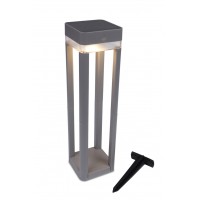 SOLAR POLE 1W Sloupkové, venkovní svítidlo se solárním panelem, materiál plast černá, difuzor plast opál, LED 1W, 100lm, teplá 3000K,Ra80, napájení solární panel, baterie, výdrž svícení 4h, IP44, 450x120x120mm, vypínač na tělese