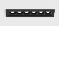BRAINE RC 9W Stropní podhledové bodové buňkové svítidlo, těleso hliník, povrch černá, rámeček černá/bílá, LED 9W, 672lm, teplá 3000K/neutrální 4000K, vyzař. úhel 36°, Ra90, 230V, IP20, rozměry 151x45x38mm.
