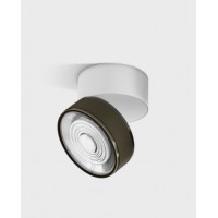 DAME PL W 7W Stropní přisazené svítidlo, výklopné, hliník, povrch bílá/černá/mosaz/bronzová/kávová/měděná/chrom/béžová, LED 7W, 624lm, teplá 3000K/neutrální 4000K, vyzař. úhel 45°, Ra90, 230V, IP20, rozměry d=75mm, h=70mm