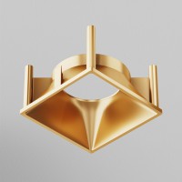 HABEO SQ reflektor Výměnný reflektor pro svítidla, čtvercový, těleso plast bílá/zlatá, rozměry 68x68x37mm, POUZE REFLEKTOR