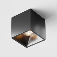 HABEO SQ 12W Stropní, přisazené, bodové svítidlo, těleso kov, povrch černá/bílá, reflektor černý, LED 12W, teplá 3000K/neutrální 4000K, vyzař. úhel 24°, stmív. TRIAC dle typu, 230V, IP20, rozměry 70x70x70mm.