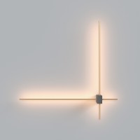 HABES WL 12W Nástěnné svítidlo, nepřímé svícení, těleso kov, povrch zlatá mat a černá, LED 12W, 1050lm, teplá 3000K, rozměry 630x645mm.