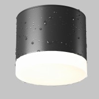 GEMINU PL 1x15W, GX53, IP44 Stropní, přisazené, bodové svítidlo do koupelny, těleso kov, povrch černá/bílá, difuzor plast opál, pro žárovku 1x15W, GX53, 230V, IP44, rozměry d=82mm, h=70mm.