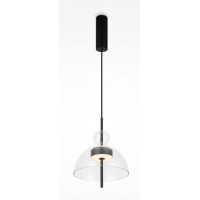 ASIE I HL 11W Závěsné svítidlo, těleso kov, povrch černá, stínítko sklo čiré/kouřové/šedé, LED 11W, teplá 3000K, Ra80, 230V, IP20, tř.1, rozměry d=250mm, h=303mm, vč závěs kabelu l=2480mm, lze zkrátit.