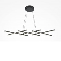 CHORTZ HL 40W, CCT Závěsné svítidlo, těleso kov, povrch černá/mosaz, difuzor plast opál, LED 40W, CCT nastav. teplota teplá 3000K-neutrální 4000K, Ra80, 230V, IP20, tř.1, rozměry 1035mm, vč závěs lanka l=3070mm, lze zkrátit.