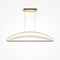 DELIVE HL 33W Závěsné svítidlo, lustr, základna kov, povrch mosaz, difuzor plast opál, LED 33W, 2040lm, teplá 3000K, Ra80, 230V, IP20, rozměry 1030x210mm, vč závěs lanka l=3250mm, lze zkrátit.