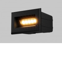HYBOS WL 3W/5W, IP65 Vestavné venkovní svítidlo do stěny, těleso kov, povrch černá/bílá, LED 3W/250lm, 5W/400lm, teplá 3000K, Ra80, 230V, IP65, rozměry dle typu.