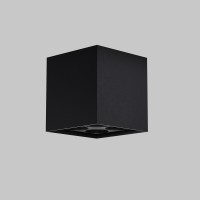 STUK PL 8W IP54 Stropní přisazené bodové venkovní svítidlo, těleso kov, povrch černá grafit, krycí sklo čiré, LED 8W, 500lm, teplá 3000K, 230V, IP54, Ra80, tř.1, rozměry 76x76x76mm.