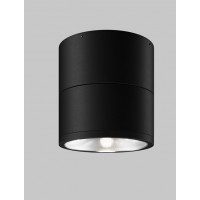 ED PL 12W IP54 Stropní přisazené bodové venkovní svítidlo, výklopné, těleso kov, povrch černá grafit/bílá, krycí sklo čiré, LED 12W, 1050lm, teplá 3000K, 230V, IP54, Ra80, tř.1, rozměry d=108mm, h=108mm.