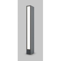 YEDE FL 6W/12W, IP65 Sloupkové venkovní svítidlo, těleso kov, povrch černá grafit, difuzor plast opál, LED 6W/200lm, 12W/450lm, teplá 3000K, Ra80, 230V, IP65, rozměry dle typu