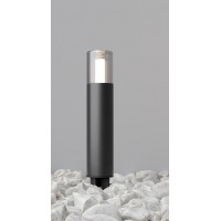 POSLE FL 1x20W, G9, IP54 Sloupkové venkovní svítidlo, těleso kov, povrch černá grafit, krycí sklo čiré, pro žárovku 1x20W, G9, 230V, IP54, rozměry d=40mm, výška dle typu, s bodcem do záhonu.