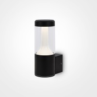 LOVY WL 8W IP54 Nástěnné venkovní svítidlo, těleso kov, povrch černá, difuzor plast opál, krycí plast čirý, LED 8W, 450lm, neutrální 4000K, Ra80, 230V, IP54, tř.1, rozměry d=90mm, h=240mm.