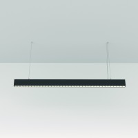 IUS HL 40W Závěsné svítidlo, buňkové, těleso kov, povrch černá/bílá, LED 40W, 3400lm, neutrální 4000K, Ra80, 230V, IP20, tř.1, rozměry 1065x33mm, vč závěs lanka l=2800mm, lze zkrátit.