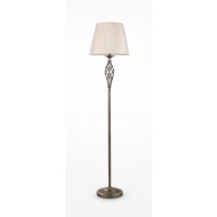 BOJA FL 1x40W, E14 Stojací lampa, těleso kov, povrch bronz, stínítko textil béžová, pro žárovku 1x40W E14, 230V, IP20, tř.2, rozměry d=380mm, h=1650mm