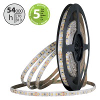 LED pásek, 120LED/m, 9,6W/m, 24V LED pásek IP54 LED pásek, těleso plast, povrch bílá, 120LED/m, 9,6W/m, 650lm/m, neutrální 4200K, vyzař úhel 120°, Ra90, 24V, IP54, w=8mm, l=5000mm, dělitelnost 50mm, cena za 1m