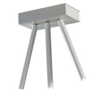 TUBOSO NÁSTĚNNÁ Nástěnné bodové svítidlo, nastavitelný směr svícení +-25°, materiál hliník, povrch bílá mat (RAL 9016), LED 3x3W + 1x3W, teplá bílá 3000K, neutrální bílá 4000K, 230V, IP20, rozměry h=234mm, l=165mm, w=89mm.