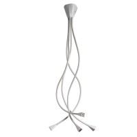 FLEXIO C4 Stropní, bodové svítidlo, materiál hliník, flexibilní, ohebné rameno potažené gumou, barva matná bílá (RAL 9016), LED 4x4x1W, teplá bílá 3000K, neutrální bílá 4000K, 230V/700mA, IP20, hlavice 40x40xmm, l=1374mm