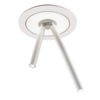 TUBOSO RECESSED Stropní, vestavné, bodové svítidlo nastavitelný směr svícení +-25°, těleso hliník, povrch bílá mat (RAL 9016), 2x3W + 48x0,1W, LED, teplá bílá 3000K, neutrální bílá 4000K, 230V, IP20, rozměry d=171mm, h=263mm.
