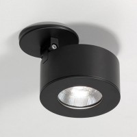 VACANT RECESSED Stropní, vestavné, bodové svítidlo, nastavitelný směr svícení, vyzařovací úhel 24°/50°, materiál hliník, povrch černá mat, sklo čiré, LED 1x9W, teplá bílá 3000K, neutrální bílá 4000K, 230V, IP20, rozměry d=80mm, h=38mm