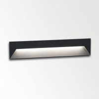 LOGIC W L LED 10W IP54 Vestavné svítidlo do stěny, těleso hliník, povrch šedostříbrná, černá, bílá, LED 10W, teplá bílá 3000K, 1270lm, Ra80, vč. trafa 230V/350mA, IP65, tř.1, 310x65x70mm, mont box SAMOSTATNĚ, svítí dolů