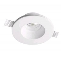 KARAVA SPOT 1X35W GU10 IP20 D=130MM Stropní vestavné bodové komínkové svítidlo, těleso sádra, povrch bílá, pro žárovku 1X35W, GU10, ES50, 230V, IP20, rozměry d=130mm h=50mm