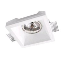 KARAVA SPOT 1X50W IP20 230V Stropní vestavné bodové svítidlo, těleso sádra, povrch bílá, pro žárovku 1X50W, G53, 12V, IP20, rozměry 200X200X85mm