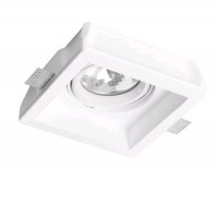 TONEW 1X100W IP20 230V Stropní vestavné svítidlo, nastavitelný směr svícení, těleso sádra, povrch bílá, pro žárovku 1X100W, 230V, IP20, rozměry 210X210X67mm