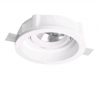 TONEW Stropní vestavné svítidlo, nastavitelný směr svícení, těleso sádra, povrch bílá, pro žárovku 1X100W, G53 AR111, 12V, IP20, rozměry d=210mm h=67mm