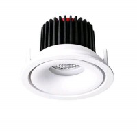 VERA LED 1X10W 3000K 800LM 230V IP20D=105MM Stropní vestavné svítidlo, těleso hliník, povrch bílá, černá, LED 1X10W, teplá 3000K, 800lm, 230V, IP20, rozměry d=105mm h=74mm