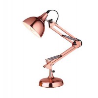 NEHA TABLE 1X40W E14 230V IP20 D=140MM Stolní lampa, nastavitelný směr svícení, základna kov, stínítko kov, povrch měděná, bílá, černá, chrom lesk, pro žárovku 1X40W, E14, 230V, IP20, rozměry d=140mm h=540mm