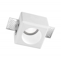 KAREN 1X35W GU10 230V IP20 80X80X60MM Stropní vestavné bodové svítidlo, těleso sádra, povrch bílá, pro žárovku 1X35W, GU10, ES50, 230V, IP20, rozměry 80X80X60mm